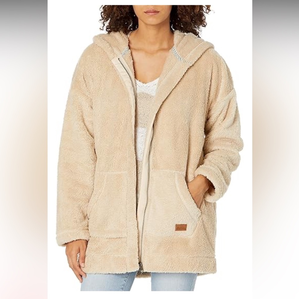 Roxy Beige Sherpa Jacket